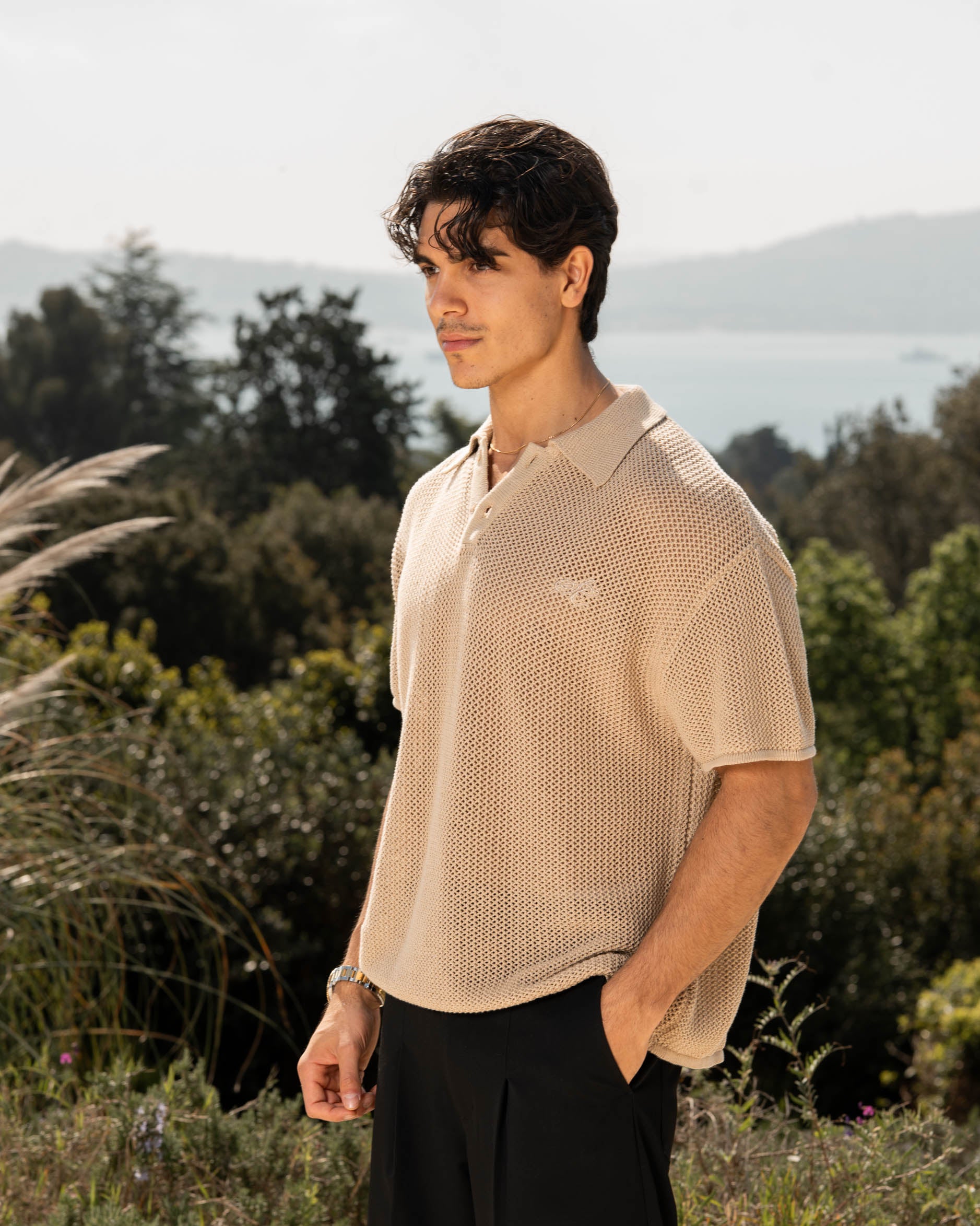 Knitted Polo Beige